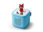 Preview: Tonies.  - Toniebox 2 Himmelblau Starter Set Kreativ-Tonie Rot