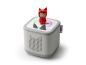 Preview: Tonies. -  Toniebox 2 Mondgrau Starter Set Kreativ-Tonie Rot
