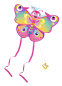 Preview: Krabbelkäfer Schmetterlingsdrache pink (violette Aufbewahrungstasche) - moses