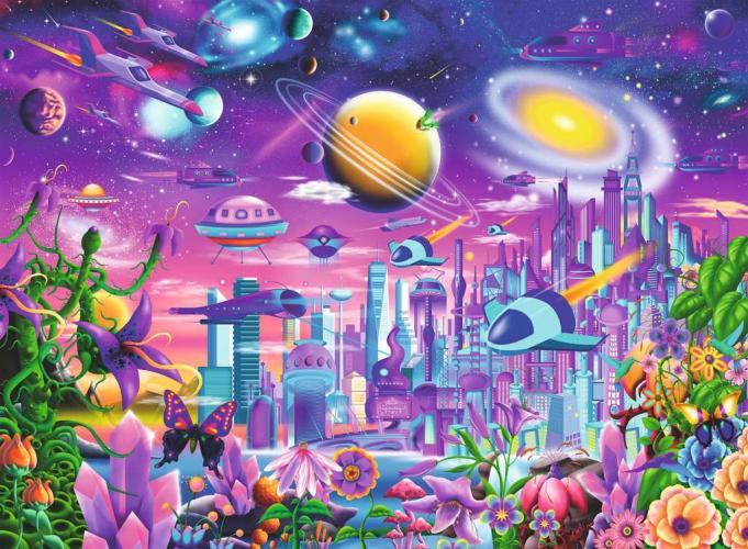 Ravensburger Puzzle - Kosmische Stadt - 200 Teile