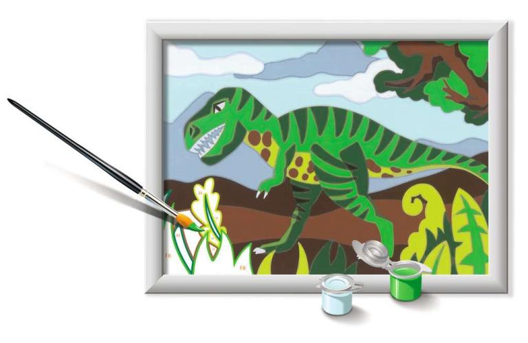 Ravensburger - Malen nach Zahlen  - Hungriger Dinosaurier