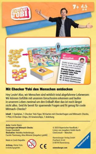 Ravensburger - Mitbringspiel - Checker Tobi, Rund um uns Menschen