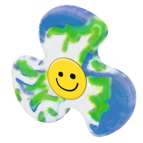 Happy Day Wirbelnder Radierer grün-blau - moses