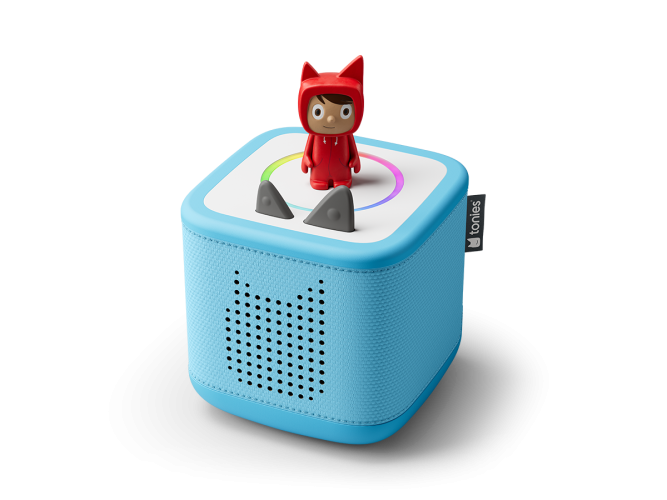 Tonies.  - Toniebox 2 Himmelblau Starter Set Kreativ-Tonie Rot
