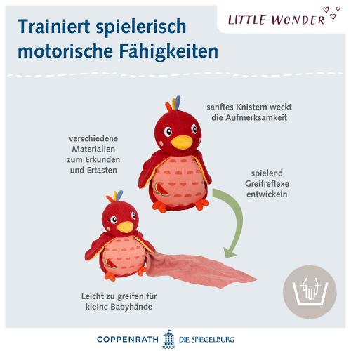 Preview: Kuscheltier mit Schnuffeltuch Pardiesvogel - Little Wonder - Die Spiegelburg