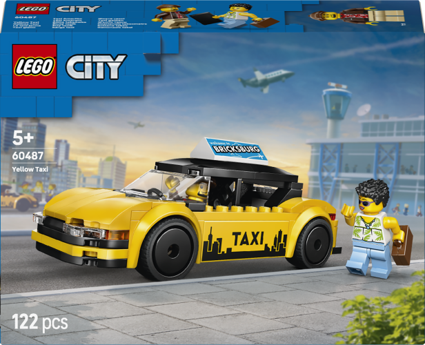 LEGO City - Gelbes Taxi, Modellauto und 2 Minifiguren