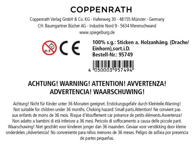 Sticken auf Holzanhänger (Drache oder Einhorn) - 100% selbst gemacht - Die Spiegelburg