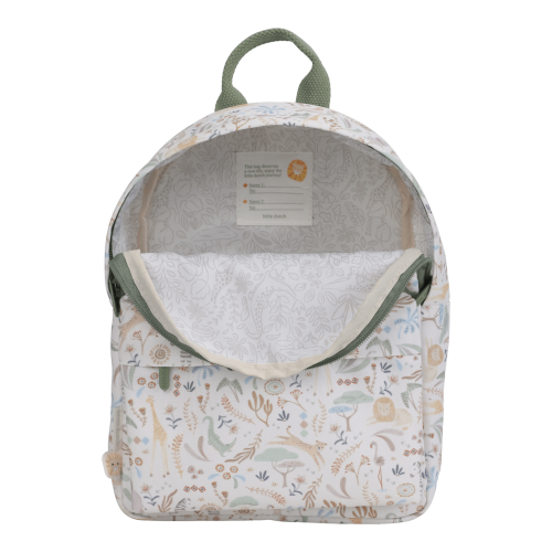 Preview: Little Dutch - Safari Friends - Rucksack - Weiß - 29 cm