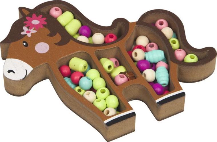 Holzperlenset in ponyförmiger Schale - Mein kleiner Ponyhof - Die Spiegelburg