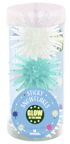 moses - Nachtleuchtende Sticky Snowflakes blau