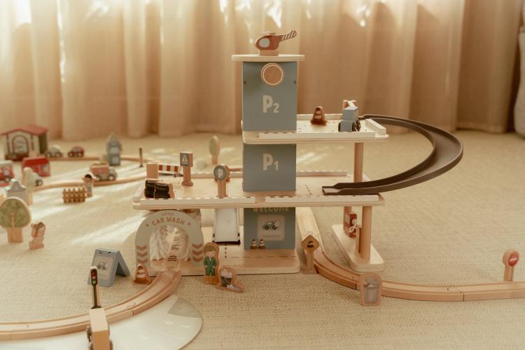 Little Dutch - Holz Parkgarage – Blau