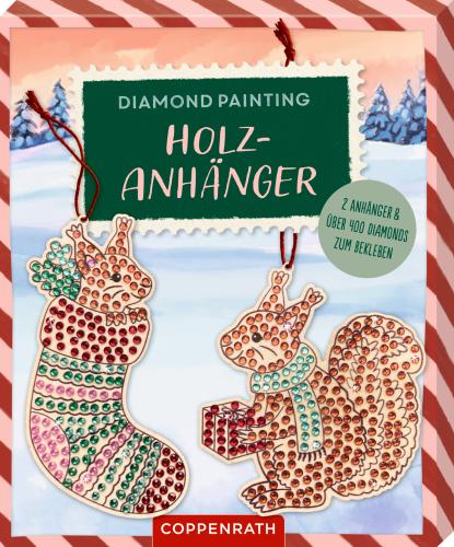 Diamond Painting Holzanhänger Eichhörnchen (Weihnachten) - Die Spiegelburg