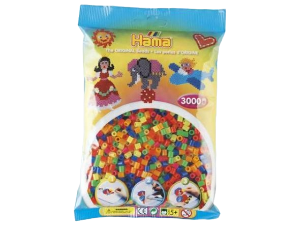 Hama 3000 Perlen neon gemischt