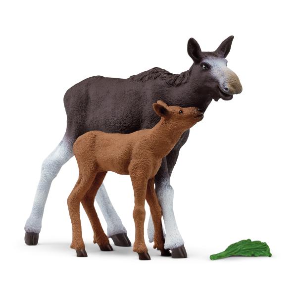 Schleich WILD LIFE  - Elchkuh mit Kalb