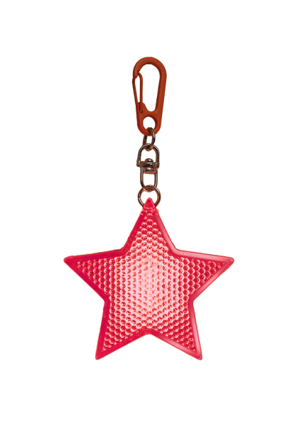 moses - Leuchtender LED-Stern mit Karabiner rot