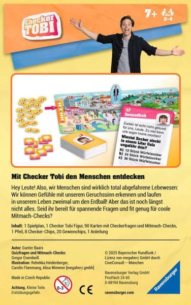 Ravensburger - Mitbringspiel - Checker Tobi, Rund um uns Menschen