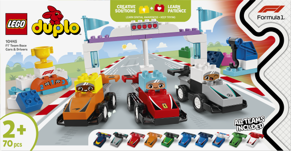 LEGO® DUPLO® Town - F1® Team Rennautos mit Rennfahrern