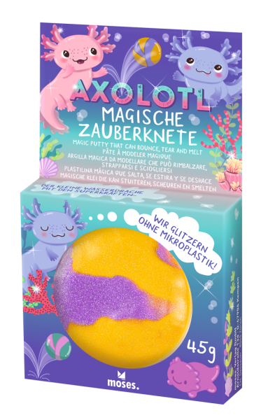 moses - Magische Axolotl-Zauberknete gelb-violett