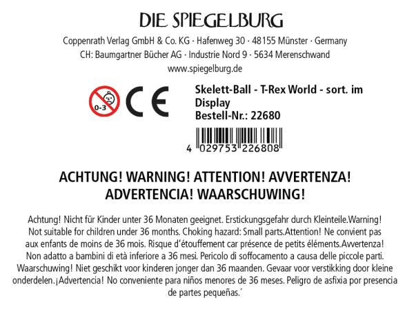 Skelett-Ball - T-Rex World - Die Spiegelburg