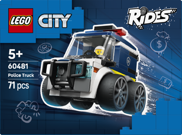 LEGO City -  Coole Flitzer Polizei-Truck, Spielzeugauto und Minifigur
