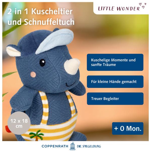 Kuscheltier mit Schnuffeltuch Nashorn - Little Wonder - Die Spiegelburg