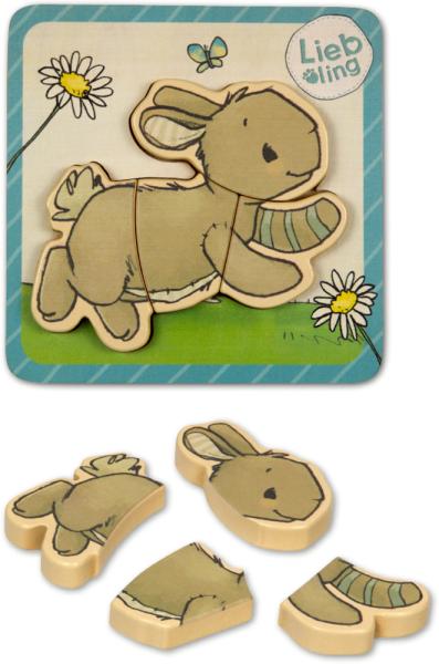Hase, Steckpuzzle (4 T.) - Liebling (J. Tourlonias) - Die Spiegelburg