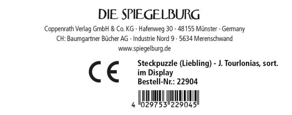 Waschbär, Steckpuzzle (4 T.) - Liebling (J. Tourlonias) - Die Spiegelburg