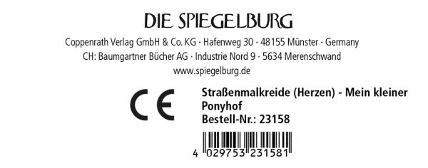 Straßenmalkreide Herzen - Mein kleiner Ponyhof - Die Spiegelburg