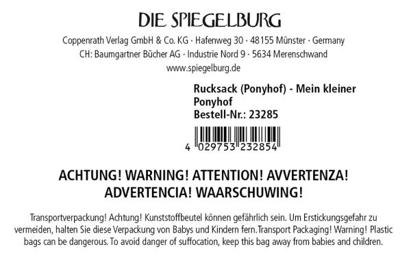 Rucksack Äpfel - Mein kleiner Ponyhof - Die Spiegelburg