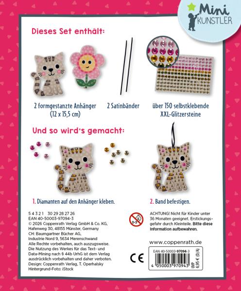 Mein kleines Bastelset: Diamond-Anhänger - Blume / Katze - Die Spiegelburg
