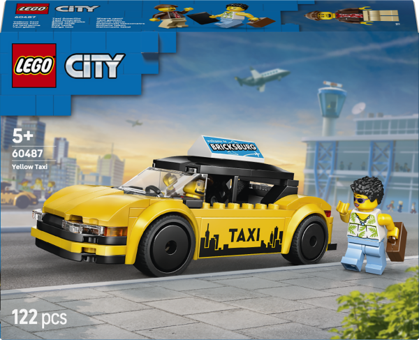 LEGO City - Gelbes Taxi, Modellauto und 2 Minifiguren