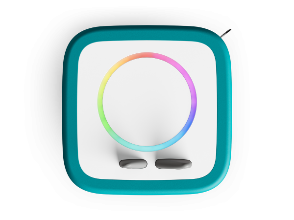 Tonies.  - Toniebox 2 Meeresgrün Starter Set Kreativ-Tonie Rot