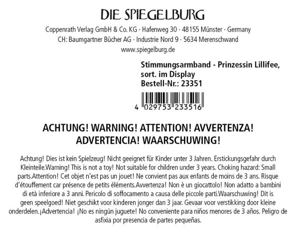 Stimmungsarmband - Prinzessin Lillifee - Die Spiegelburg