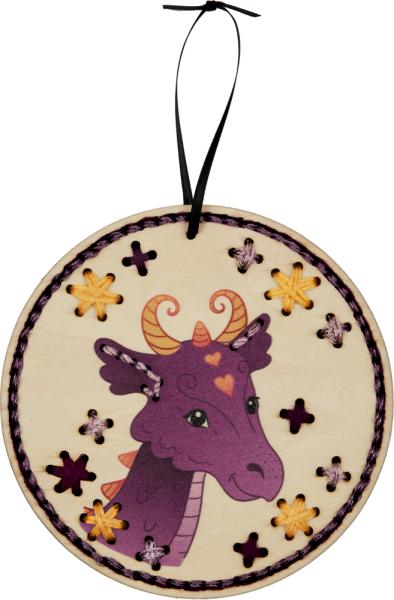 Sticken auf Holzanhänger (Drache oder Einhorn) - 100% selbst gemacht - Die Spiegelburg
