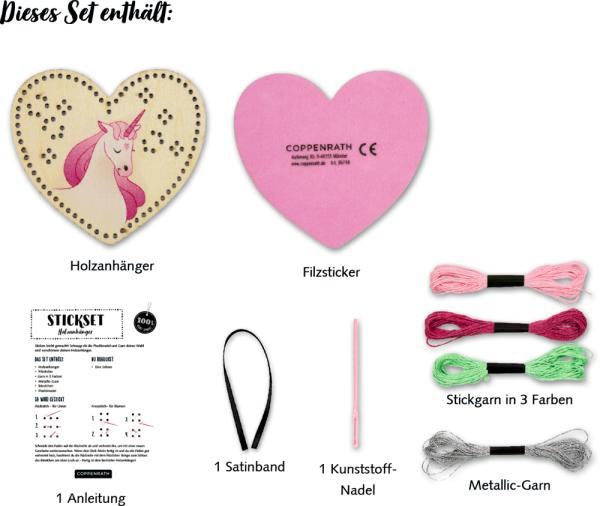 Sticken auf Holzanhänger (Drache oder Einhorn) - 100% selbst gemacht - Die Spiegelburg