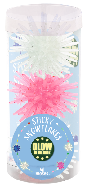 moses - Nachtleuchtende Sticky Snowflakes rosa