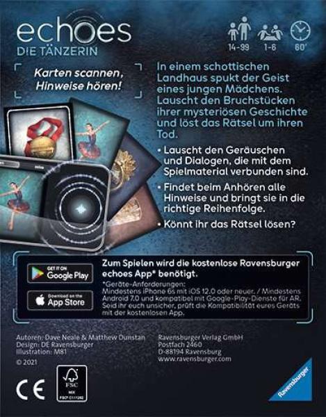 Ravensburger echoes Die Tänzerin - Audio Mystery Spiel Erlebnis-Spiel