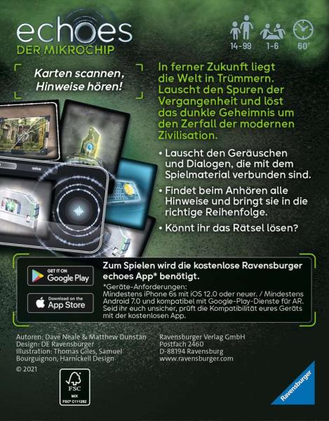 Ravensburger  echoes Der Mikrochip - Audio Mystery Erlebnis-Spiel