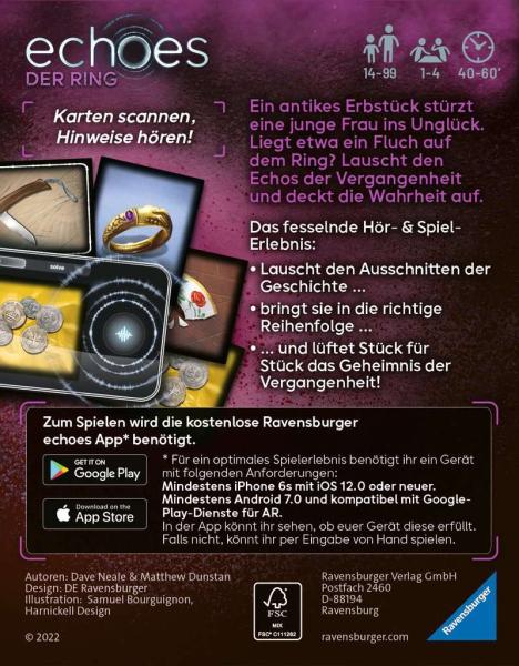 Ravensburger  echoes Der Ring - Audio Mystery  Erlebnis-Spiel