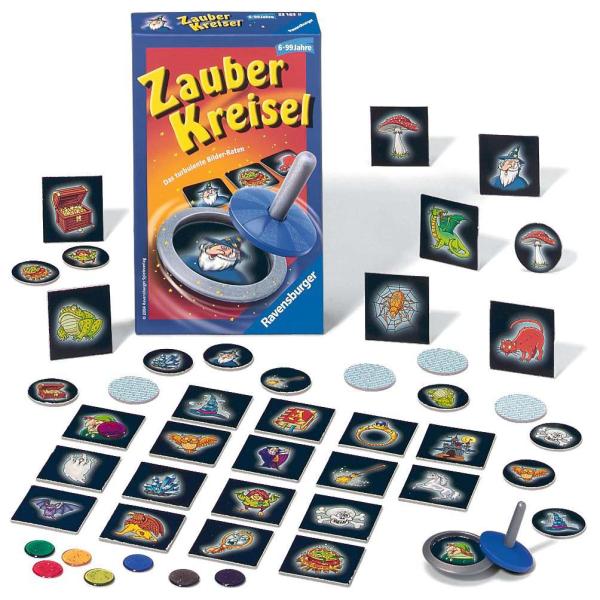 Ravensburger  - Zauberkreisel, Mitbringspiel für 2-6 Spieler, ab 6 Jahren,