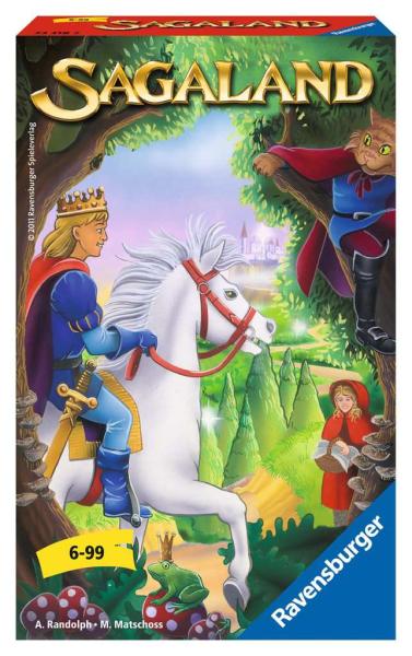 Ravensburger  - Sagaland, Mitbringspiel für 2-4 Spieler, Kinderspiel ab 6 Jahren,