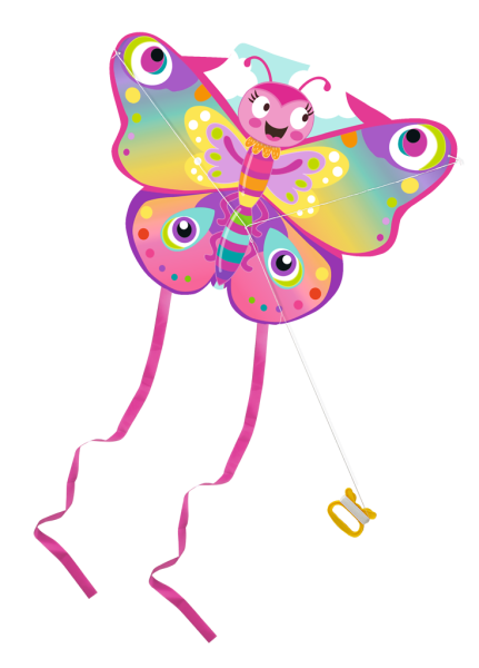 Krabbelkäfer Schmetterlingsdrache pink (violette Aufbewahrungstasche) - moses
