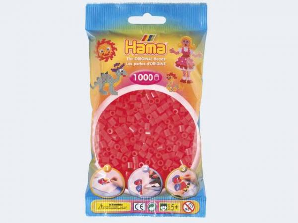 Hama 1000 Perlen neonrot