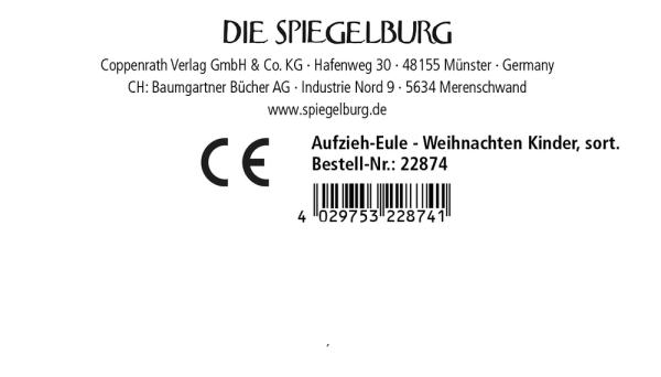 Aufzieh-Eule - Wintertiere im Weihnachtswald - Die Spiegelburg