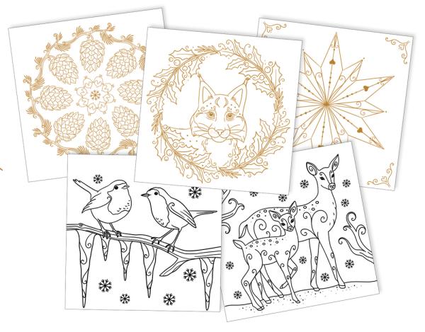 Ausmal-Glück: Goldfolien-Malblock - Magic Winter (Creative Time) - Die Spiegelburg